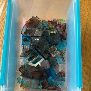 Assorted Genuine LEGO TRANSLUCENT clear building blocks, windshields, windows